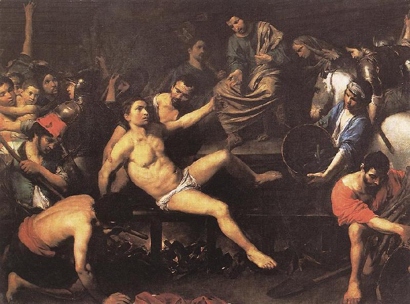 VALENTIN DE BOULOGNE Martyrdom of St Lawrence et oil painting picture